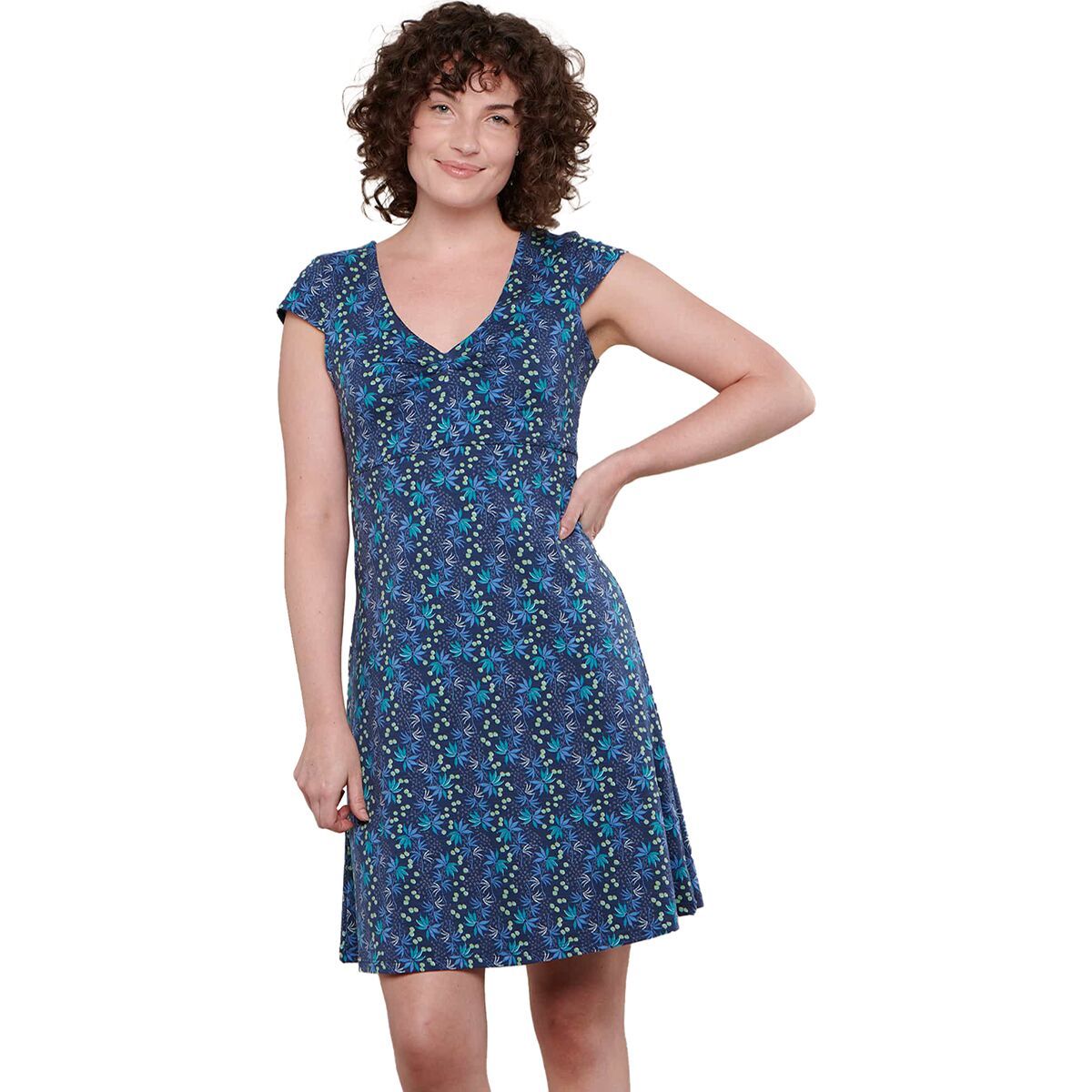 Toad&Co Women's Rosemarie Dress in Mango Daisy Field Print - Size: Large