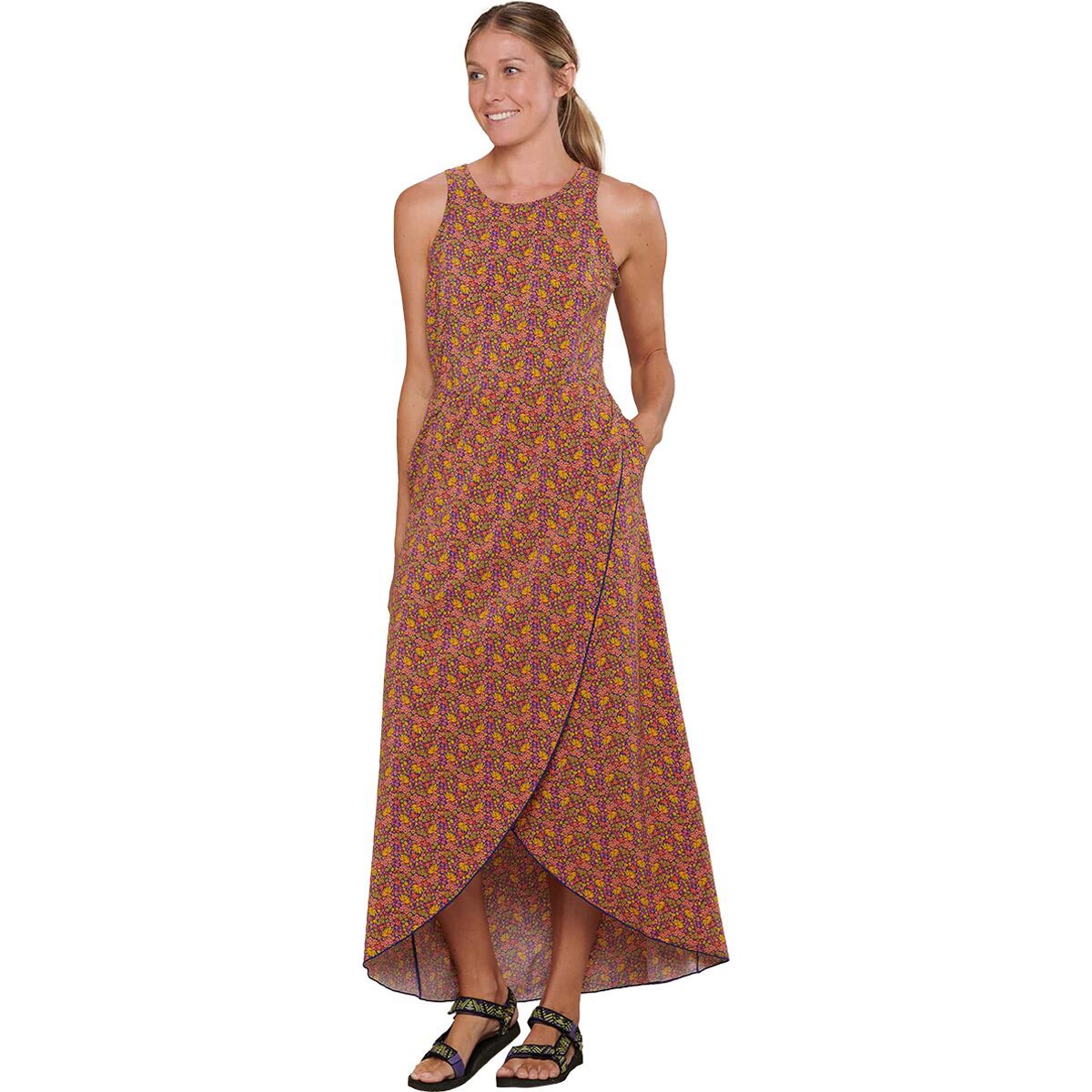 Toad&Co Women's Sunkissed Maxi Dress in North Shore Vine Print - Size: XL