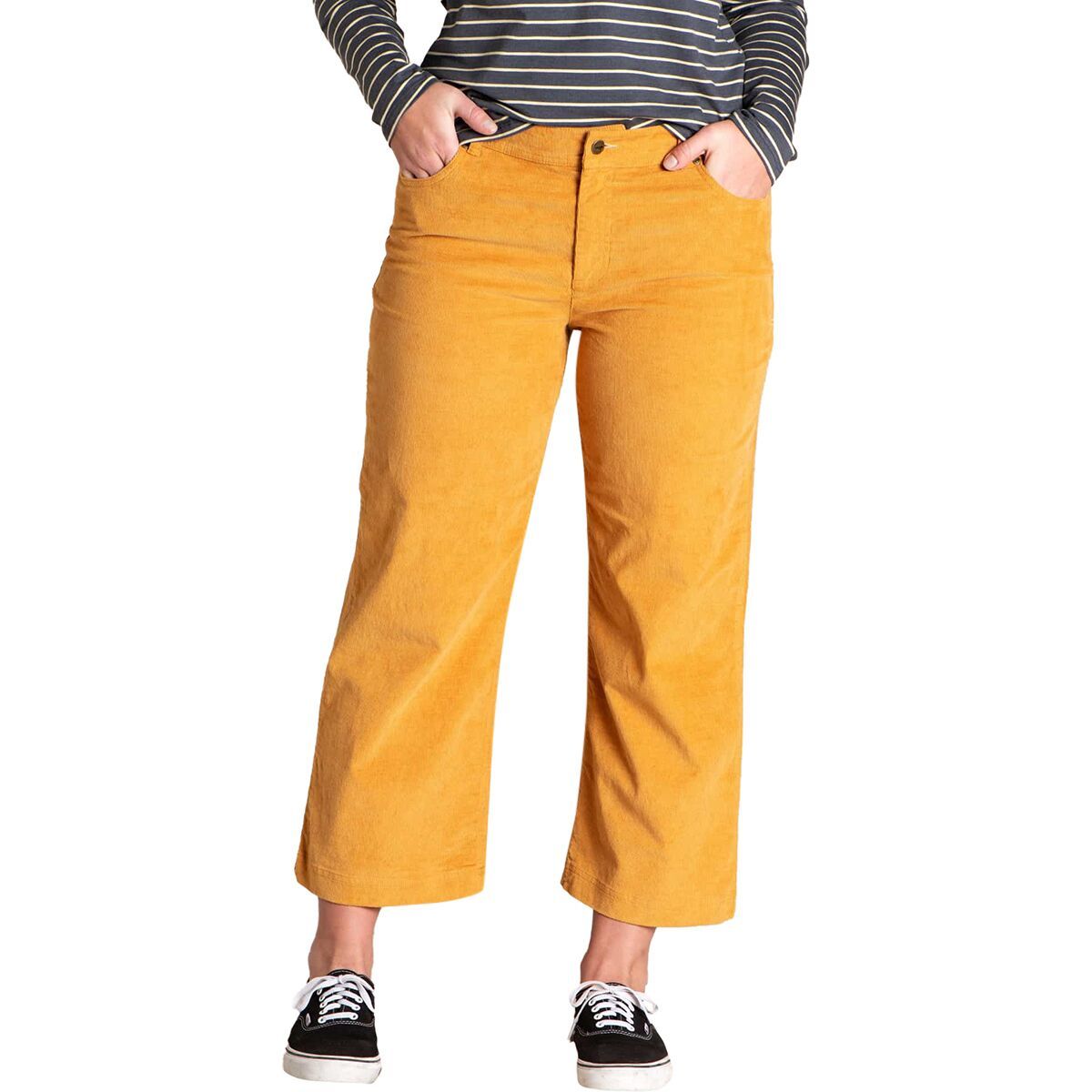 Toad&Co Women's Karuna Cord Wide Leg Pant in Weathered Blue - Size: 12
