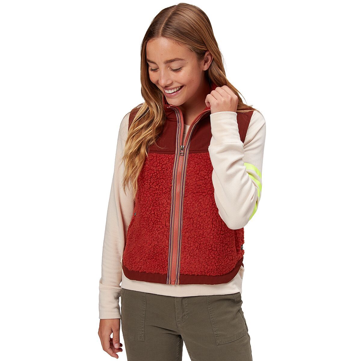 Toad&Co Women's Sespe Sherpa Vest in Barley - Size: XL