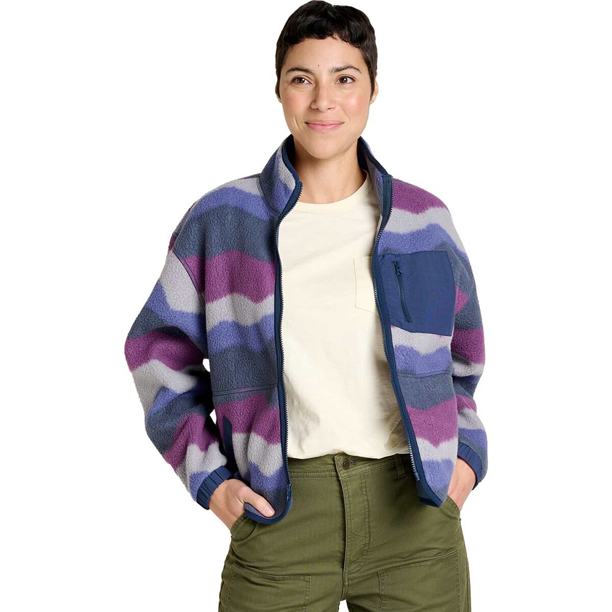 Toad&Co Women's Campo Fleece Jacket in Mountain Print - Size: Small
