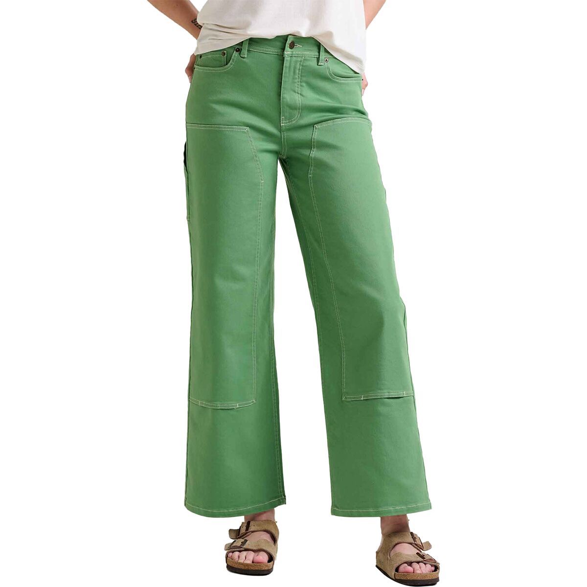Toad&Co Women's Balsam Wide Leg Utility Pant in Natural - Size: 12