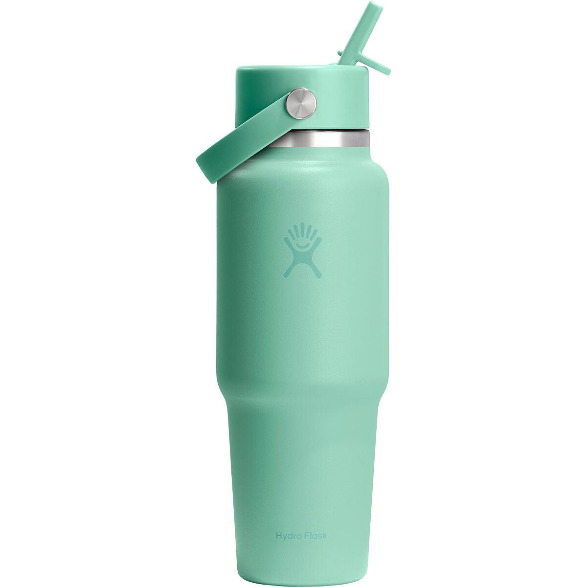 Hydro Flask 32oz Wide Mouth Flex Straw Cap Travel Water Bottle in Mermaid Green