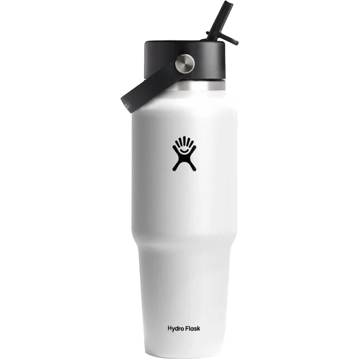 Hydro Flask 32oz Wide Mouth Flex Straw Cap Travel Water Bottle in White