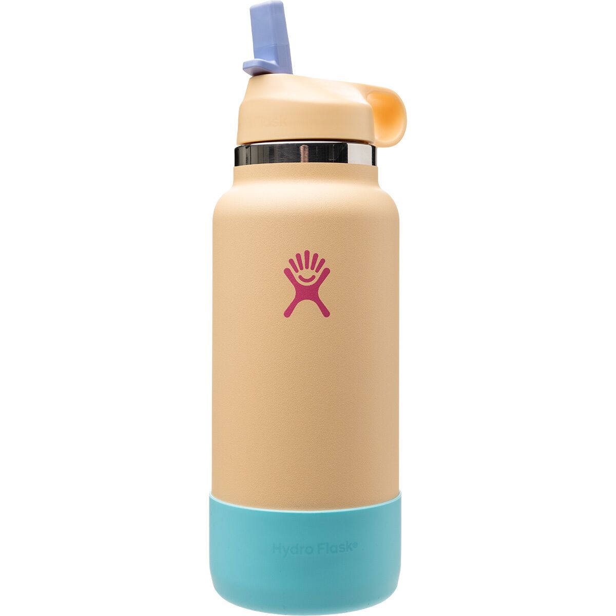 Hydro Flask 32oz Wide Mouth Straw Lid and Boot Waterbottle in Dune