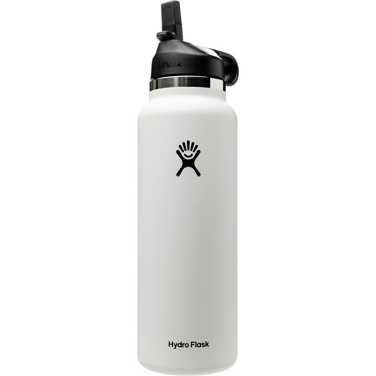 Hydro Flask 40oz Wide Mouth Straw Lid 2.0 Water Bottle in White