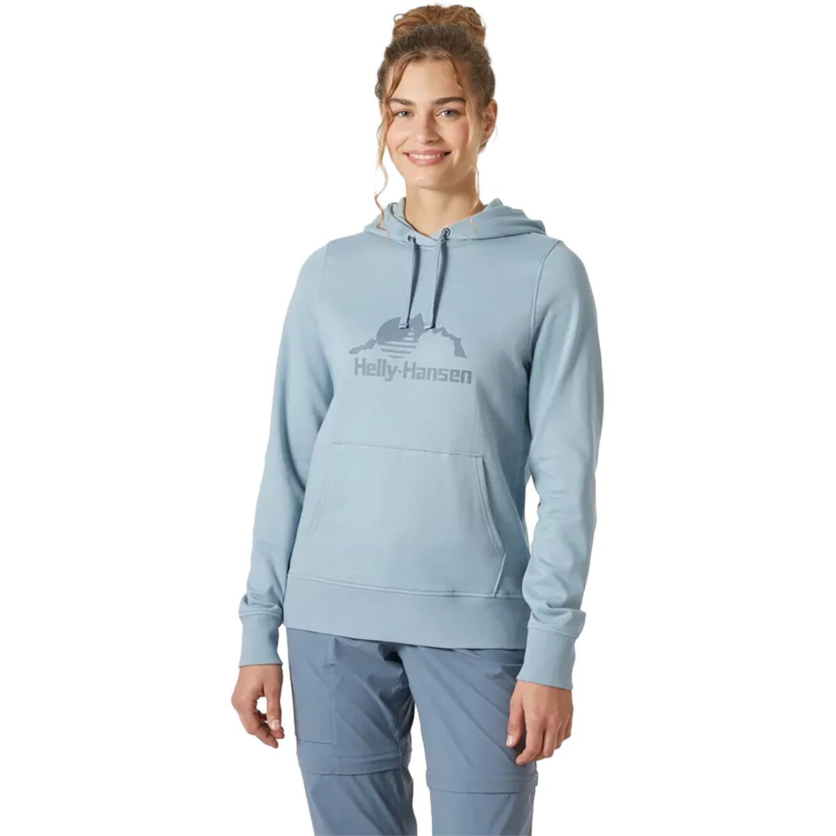 Helly Hansen Women's Nord Graphic Pullover Hoodie in Windy Blue - Size: Small
