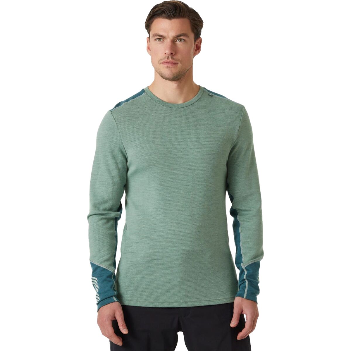 Helly Hansen Men's Lifa Merino Midweight Crew Top in Cactus - Size: XXL