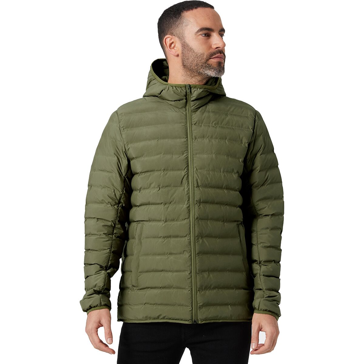Helly Hansen Men's Mono Material Hooded Insulator Jacket in Terrain Green - Size: Small
