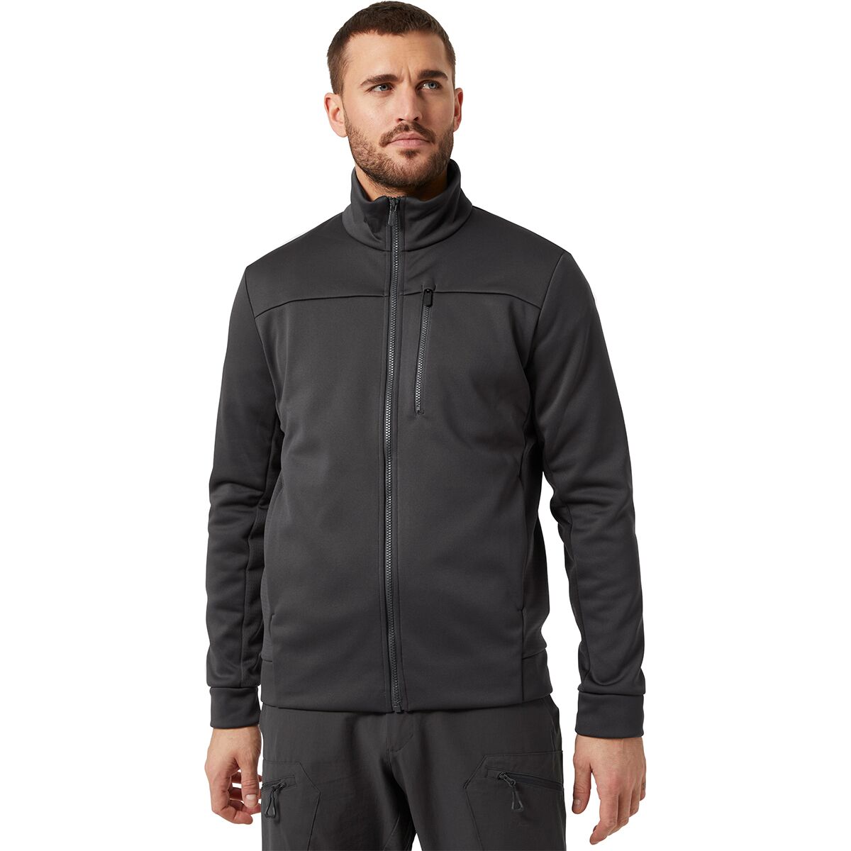 Helly Hansen Men's Crew Fleece Jacket in Ebony - Size: Large