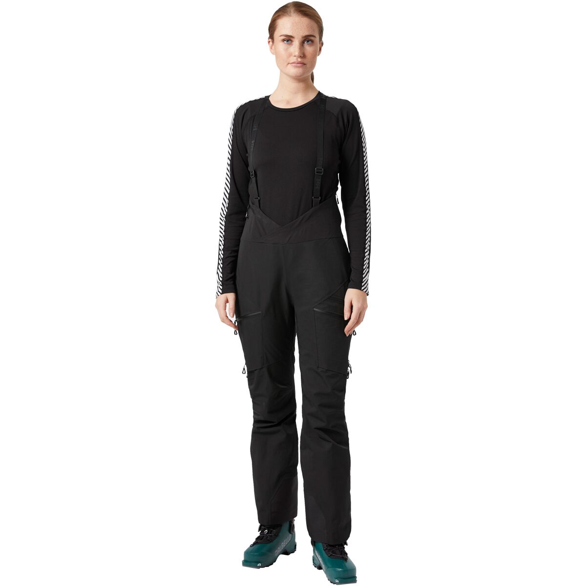 Helly Hansen Women's Odin Mountain Infinity 3L Shell Bib Pant in Black - Size: XL