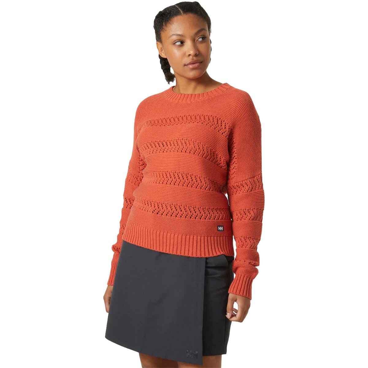 Helly Hansen Helly Hansen Women's Pier Pointelle Sweater in Terracotta - Size: Large - $58.50 at Steep and Cheap