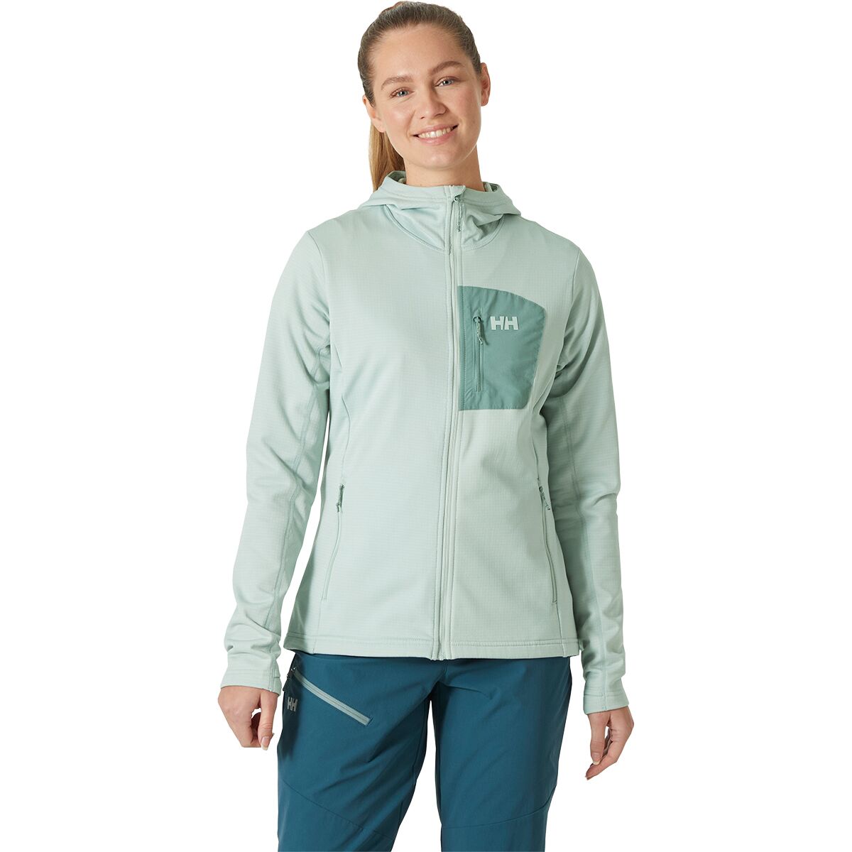 Helly Hansen Women's Versalite Hooded Jacket in Green Mist - Size: Large