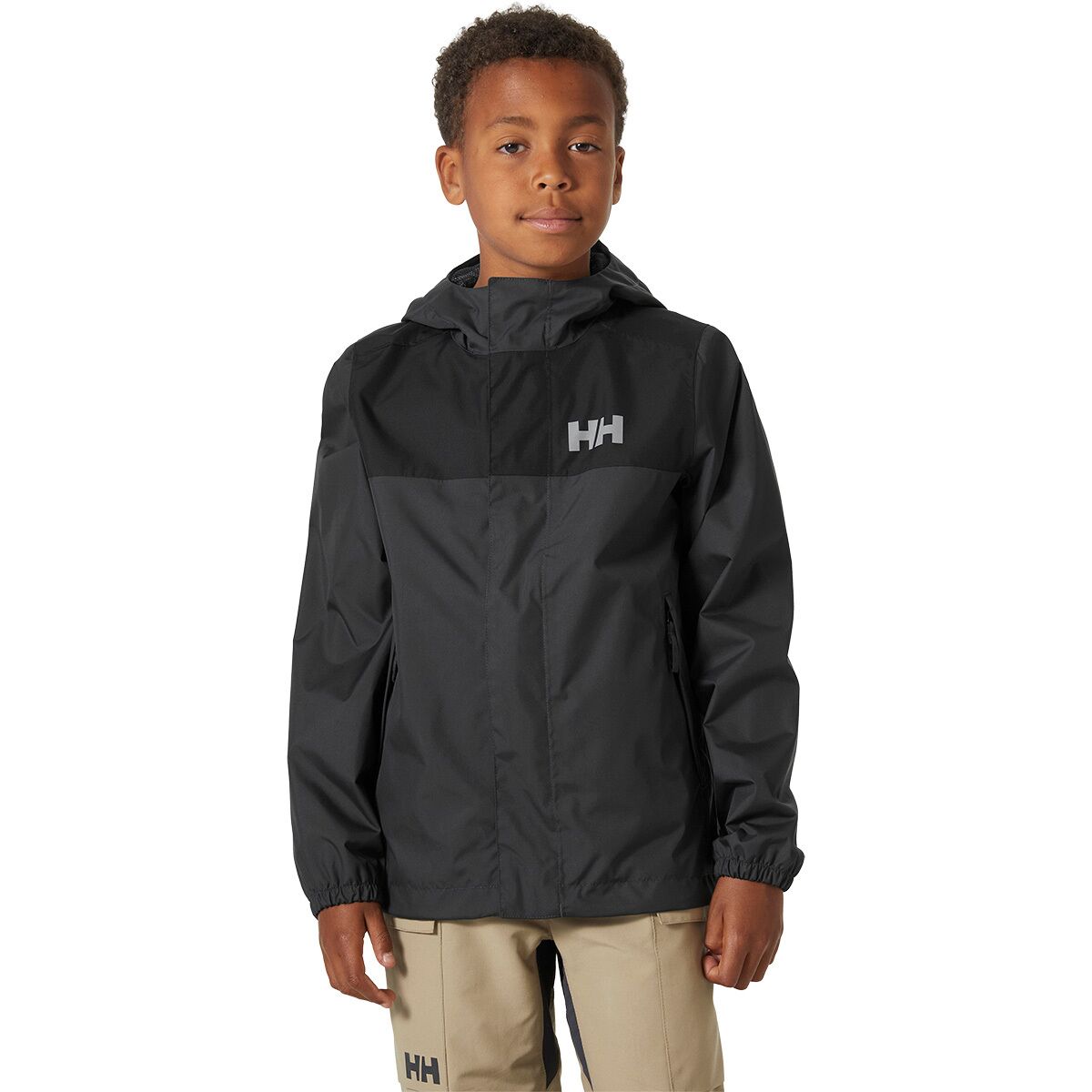 Helly Hansen Helly Hansen Jr Vancouver Rain Jacket - Kids' in Ebony2 - Size: 12 - $70.00 at Steep and Cheap