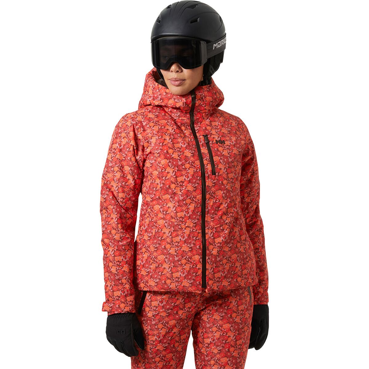 Helly Hansen Women's Valdisere 3.0 Jacket in Red Floral Aop Small - Size: Small