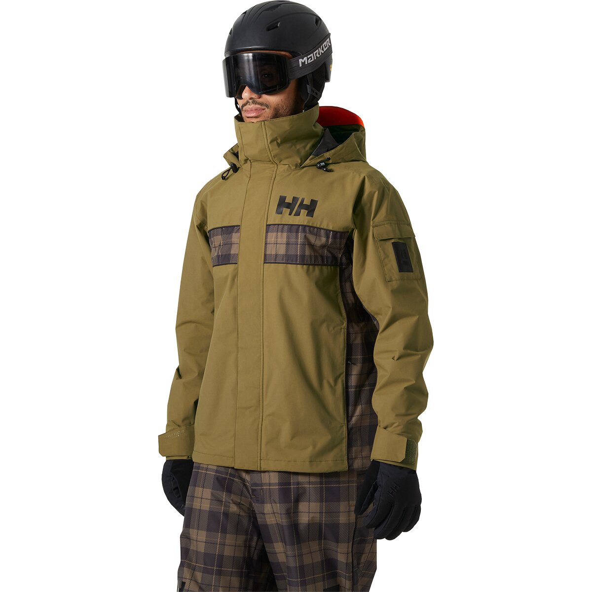 Helly Hansen Helly Hansen Ullr D Shell Jacket 2.0 in Sepia Check Aop - Size: XXL - $201.50 at Steep and Cheap
