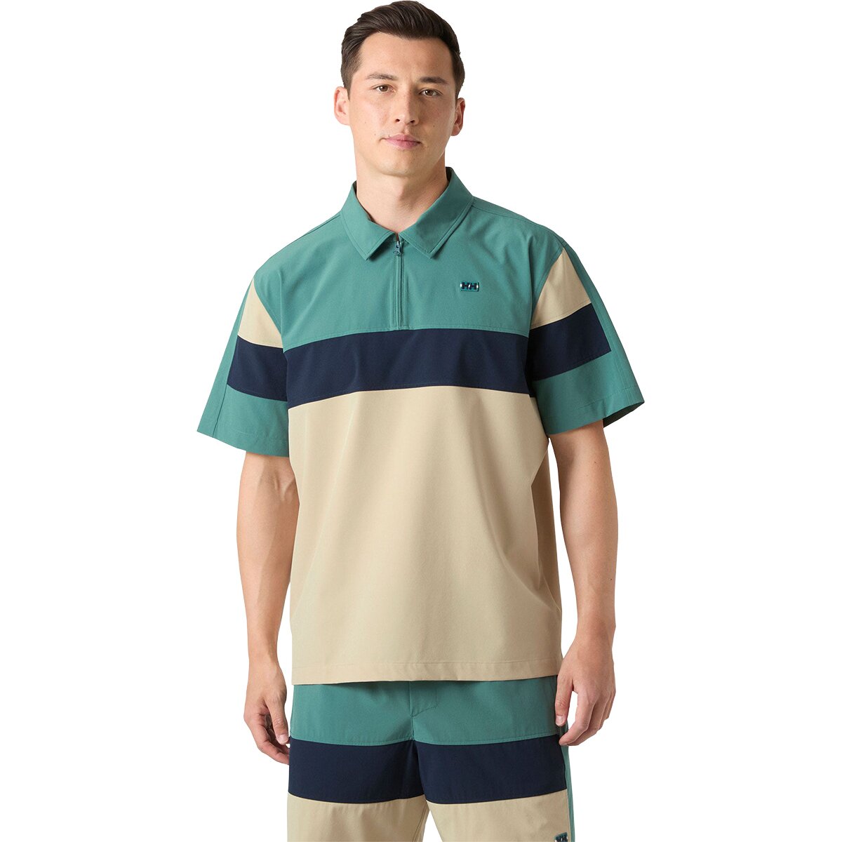 Helly Hansen Helly Hansen Men's Levante QD 1/2-Zip Short-Sleeve Shirt in Opal Green - Size: XL - $41.25 at SteepandCheap.com