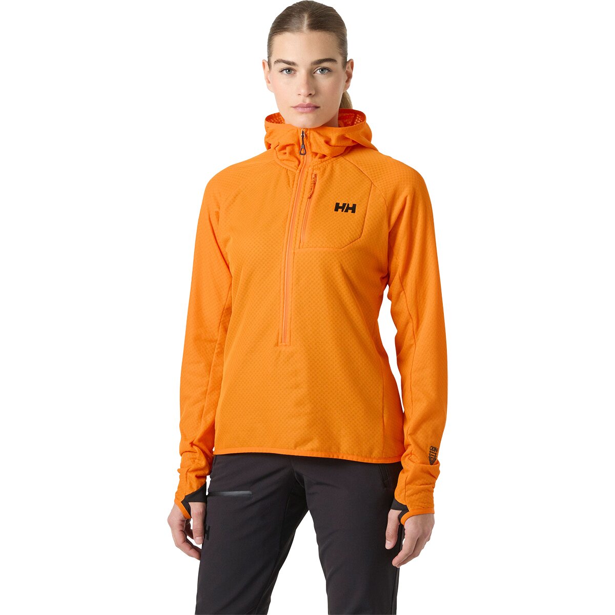 Helly Hansen Women's Odin Breeze Hooded Fleece Jacket in Ignite Orange - Size: Medium