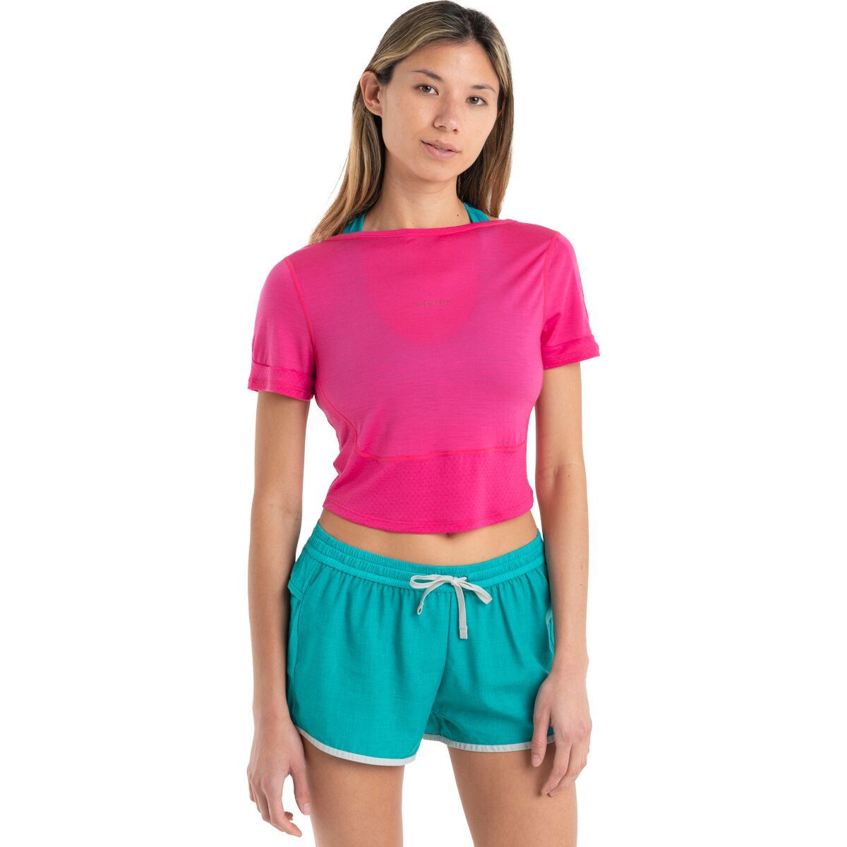Icebreaker Women's ZoneKnit Scoop Back Short-Sleeve T-Shirt in Metro Heather - Size: XL