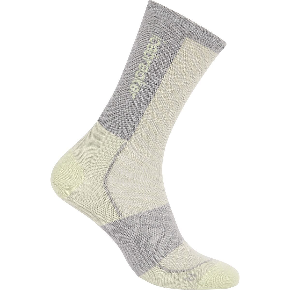 Icebreaker Men's Merino Run+ Ultralight Crew Sock in Ashen / Alloy - Size: Large