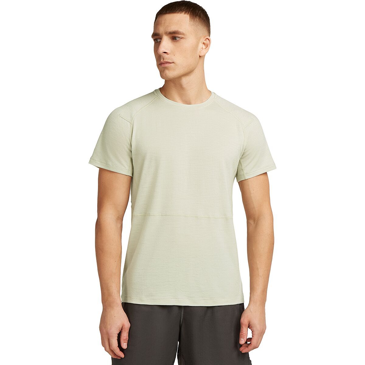 Icebreaker Men's Merino 200 Waffle Elevation Short-Sleeve T-Shirt in Ashen - Size: Large
