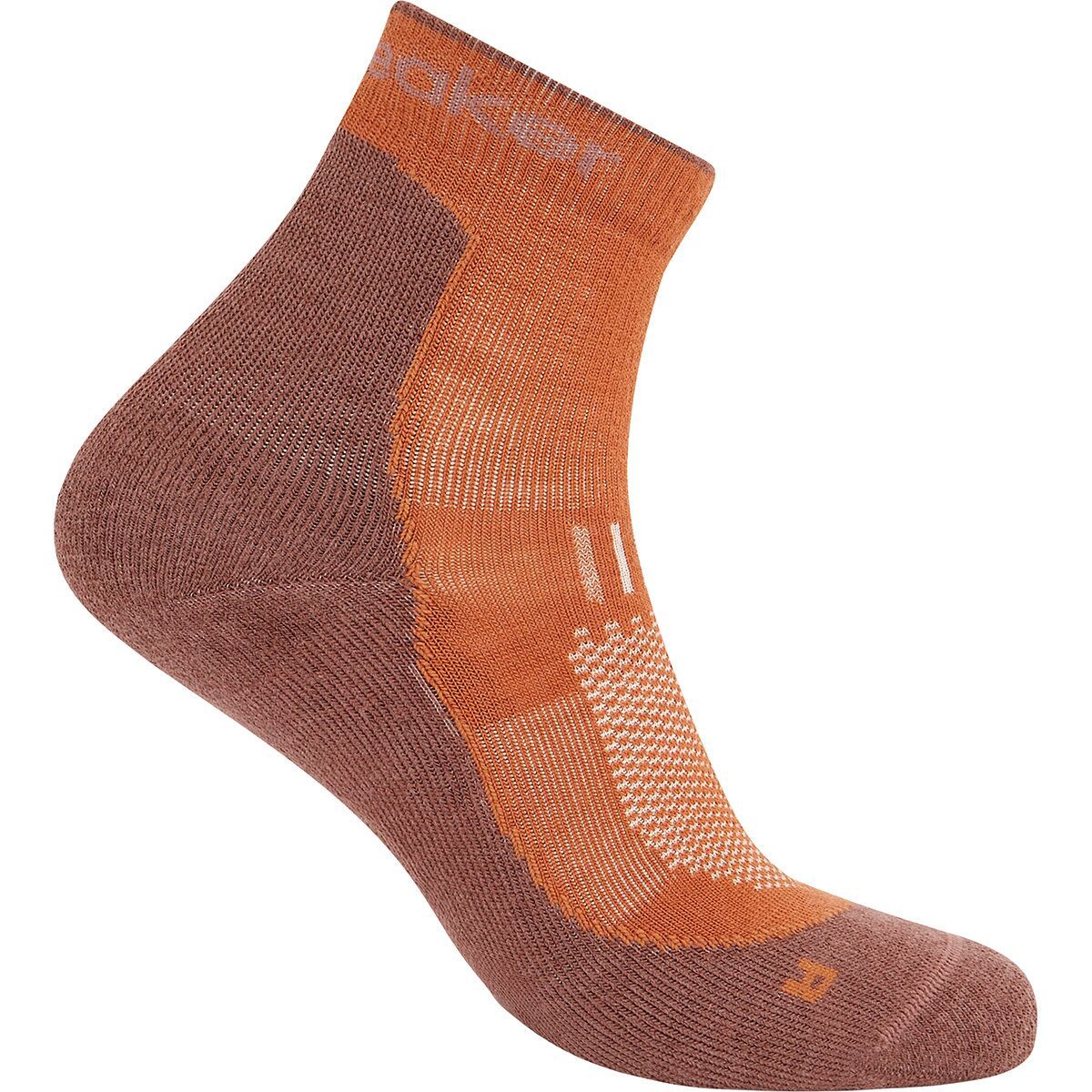 Icebreaker Men's Merino Hike+ Light Mini Sock in Dusty Clay / Carob - Size: XL