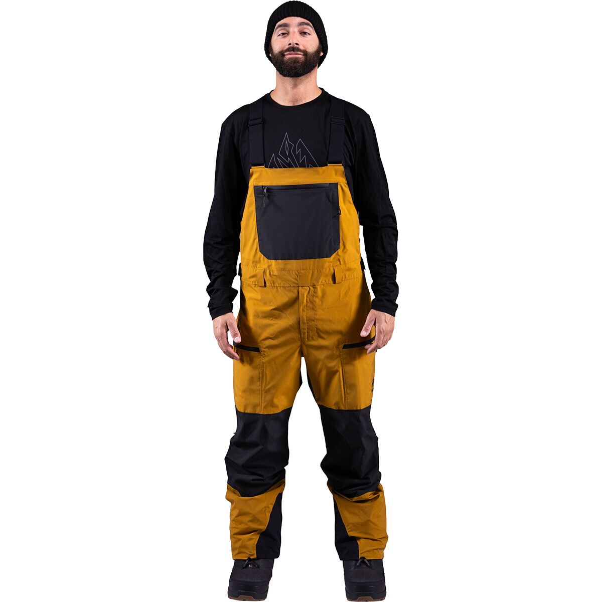 Jones Snowboards Men's MTN Surf Recycled Bib in Sierra Brown - Size: Small