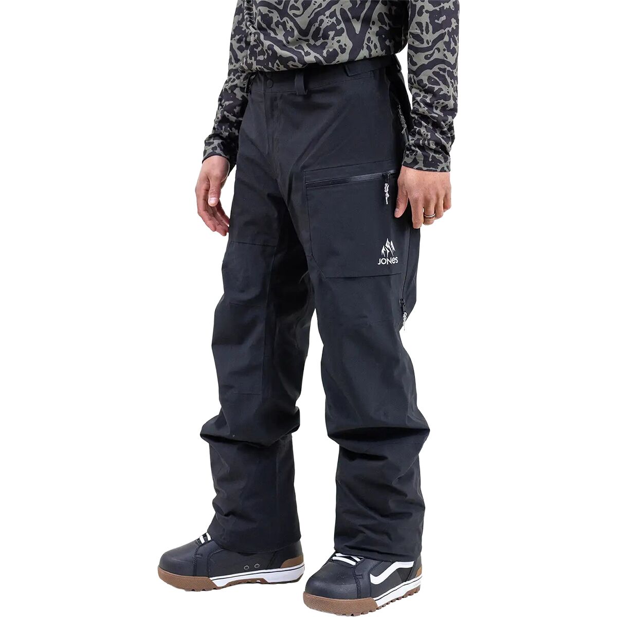 Jones Snowboards Jones Snowboards Men's Mtn Surf Recycled Pant in Stealth Black - Size: XL - $190.00 at Steep and Cheap