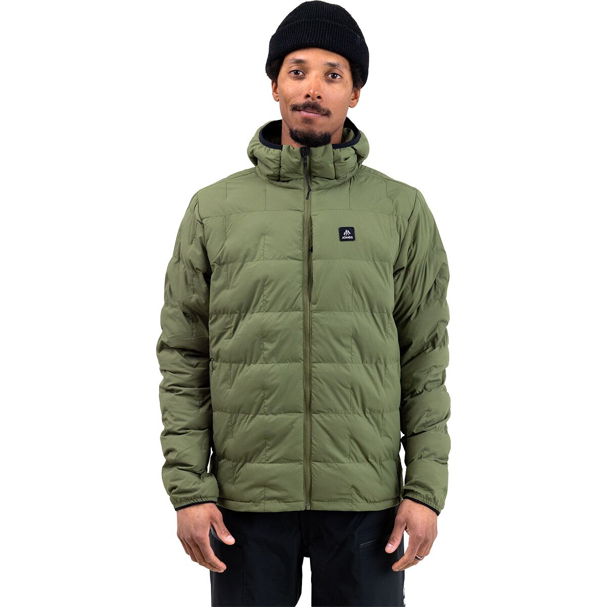 Jones Snowboards Jones Snowboards Men's Dark Start Recycled Insulated Hoodie in Moss Green - Size: Large - $195.96 at Steep and Cheap
