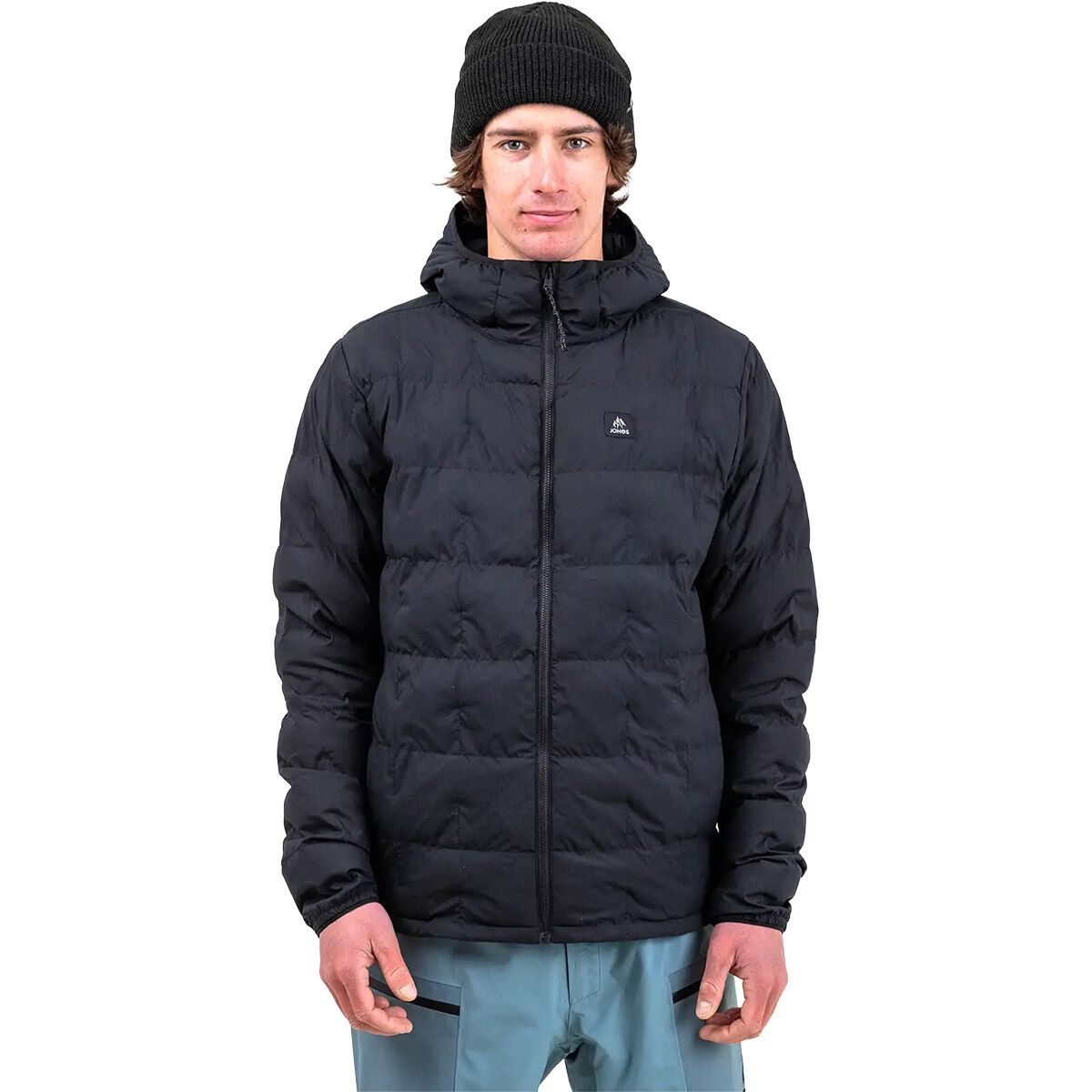 Jones Snowboards Jones Snowboards Men's Dark Start Recycled Insulated Hoodie in Stealth Black - Size: Medium - $139.98 at Steep and Cheap
