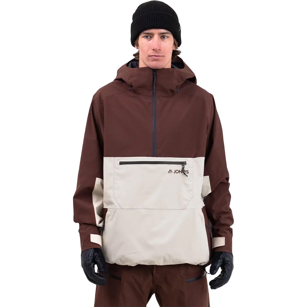 Jones Snowboards Jones Snowboards Men's Mtn Surf Recycled Anorak in Coffee Brown - Size: Large - $219.97 at Steep and Cheap