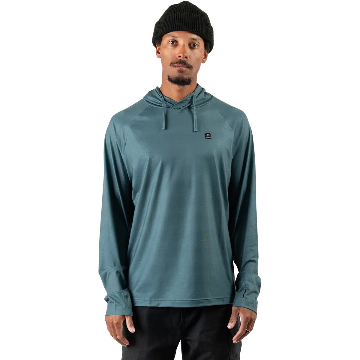 Jones Snowboards Jones Snowboards Men's Shasta Rama Recycled Hoodie in Atlantic Blue - Size: Small - $37.48 at Steep and Cheap