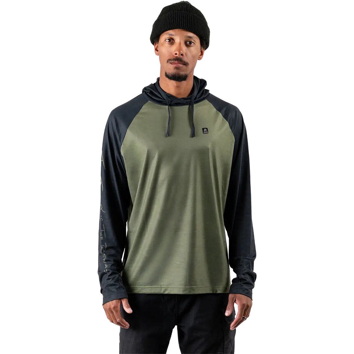 Jones Snowboards Jones Snowboards Men's Shasta Rama Recycled Hoodie in Moss Green - Size: Medium - $52.46 at Steep and Cheap
