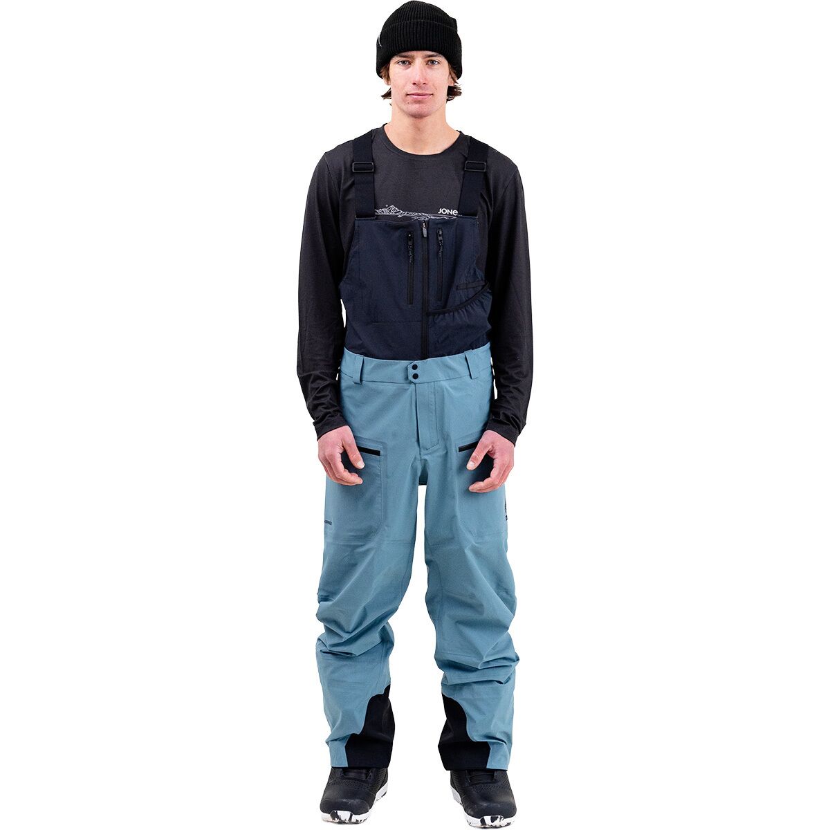 Jones Snowboards Jones Snowboards Men's Shralpinist GTX Recycled Bib Pant in Atlantic Blue - Size: XL - $449.97 at Steep and Cheap