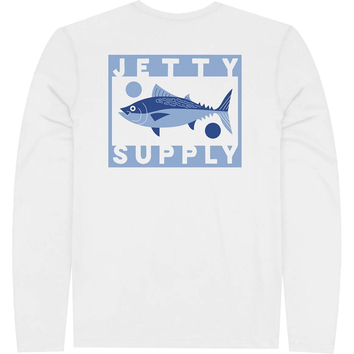 Jetty Men's Beach Tuna UV Long-Sleeve T-Shirt in White - Size: Small