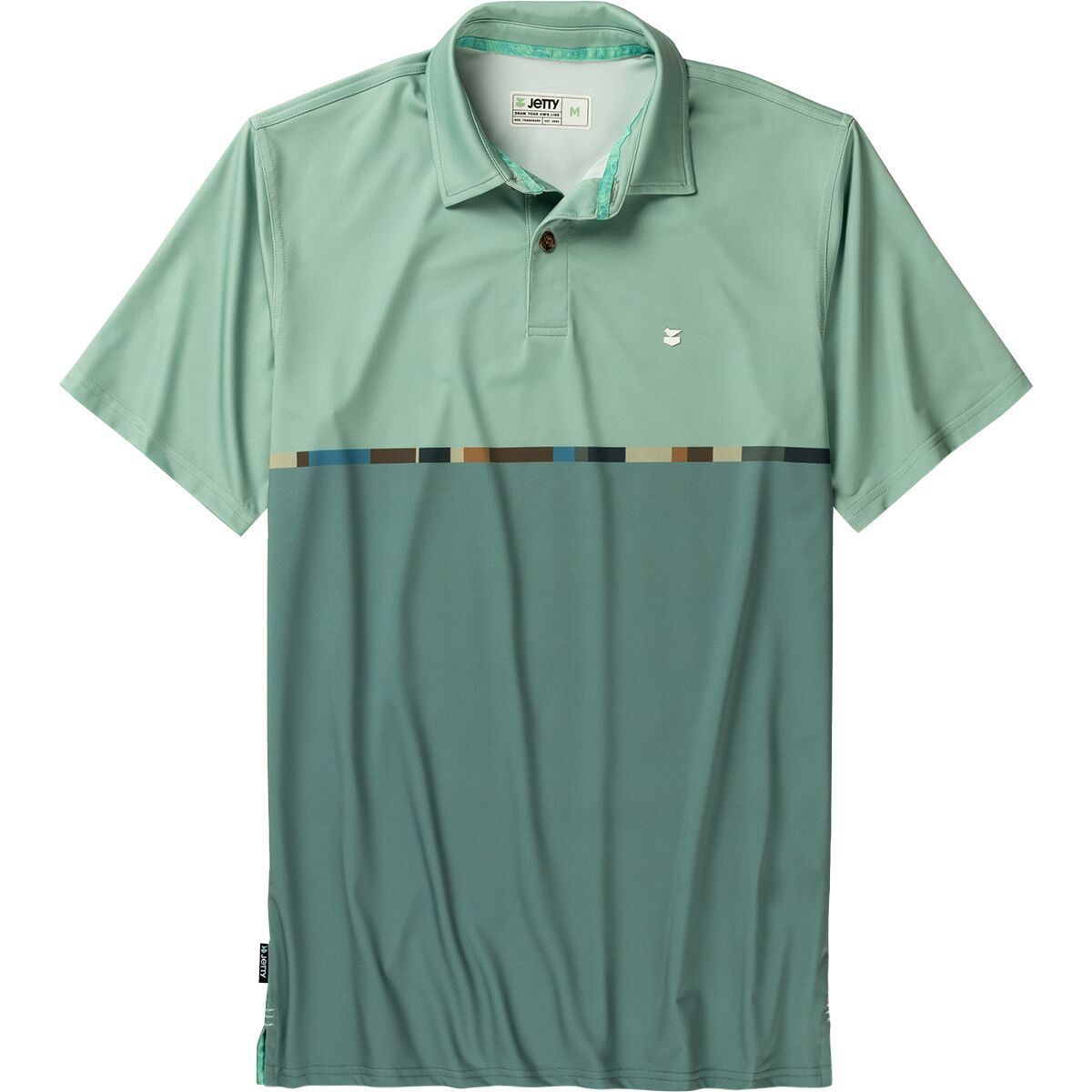 Jetty Men's Bunker Golf Polo in Grey - Size: Small