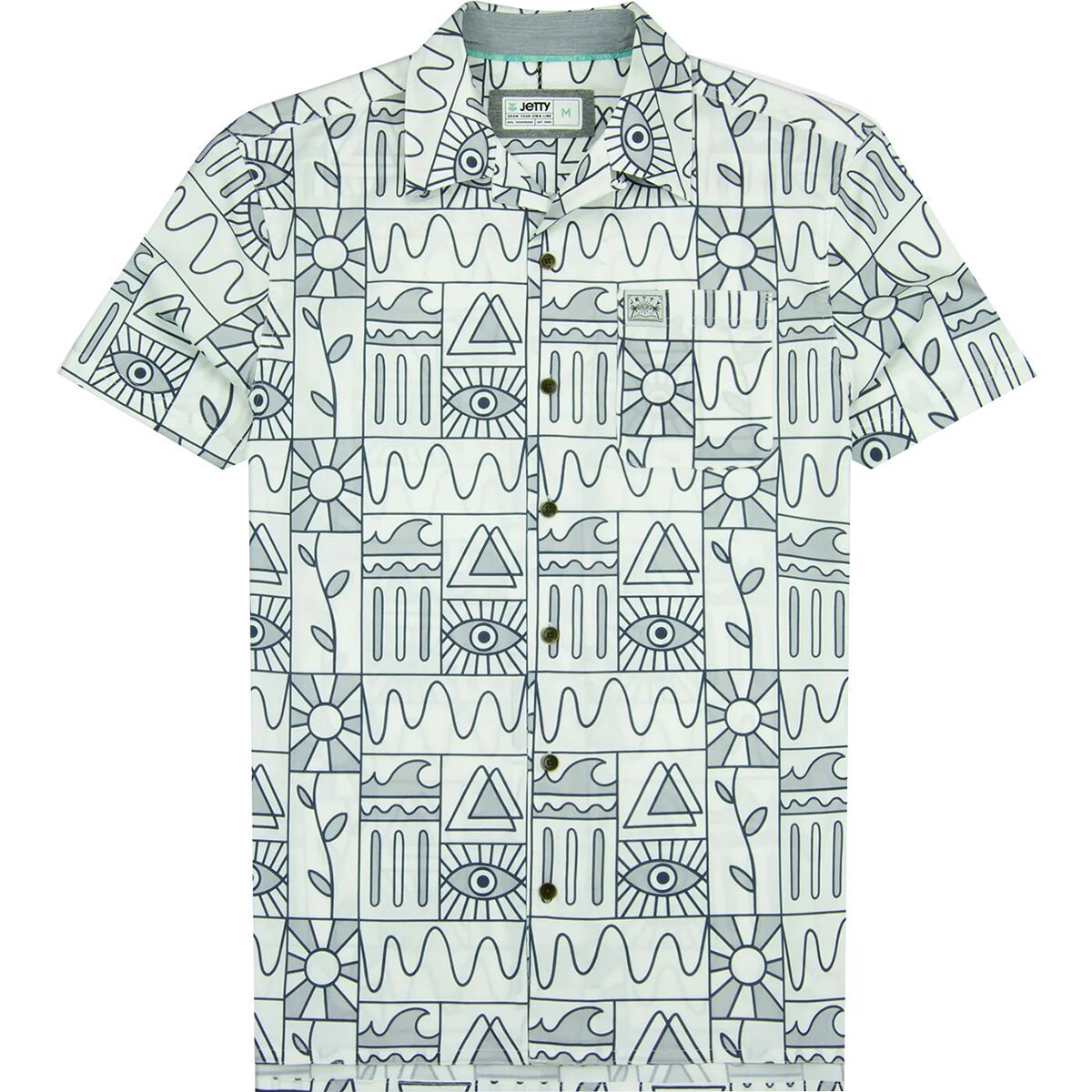 Jetty Men's Dockside Party Shirt in White - Size: Small