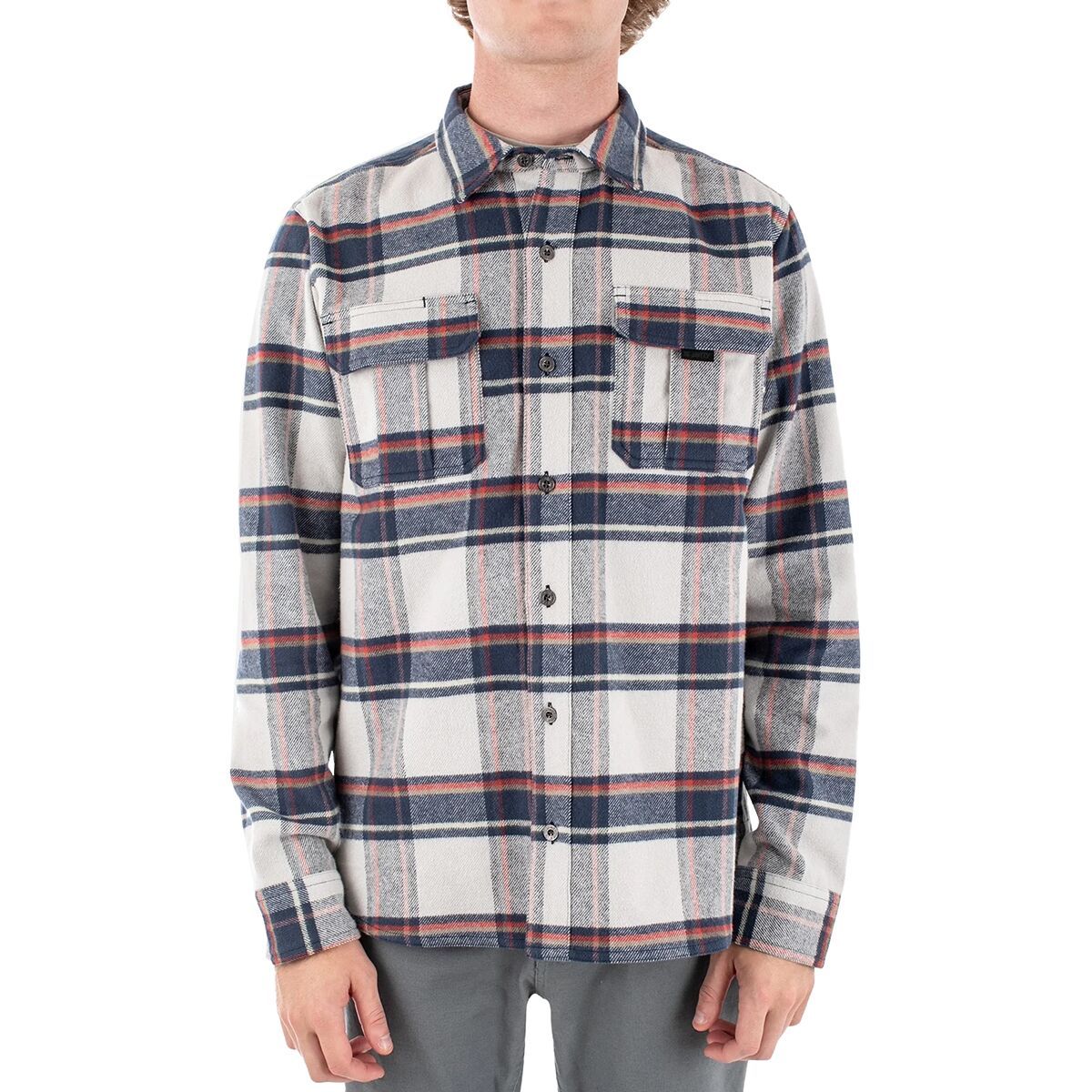 Jetty Men's Arbor Flannel Shirt in Fog - Size: Medium