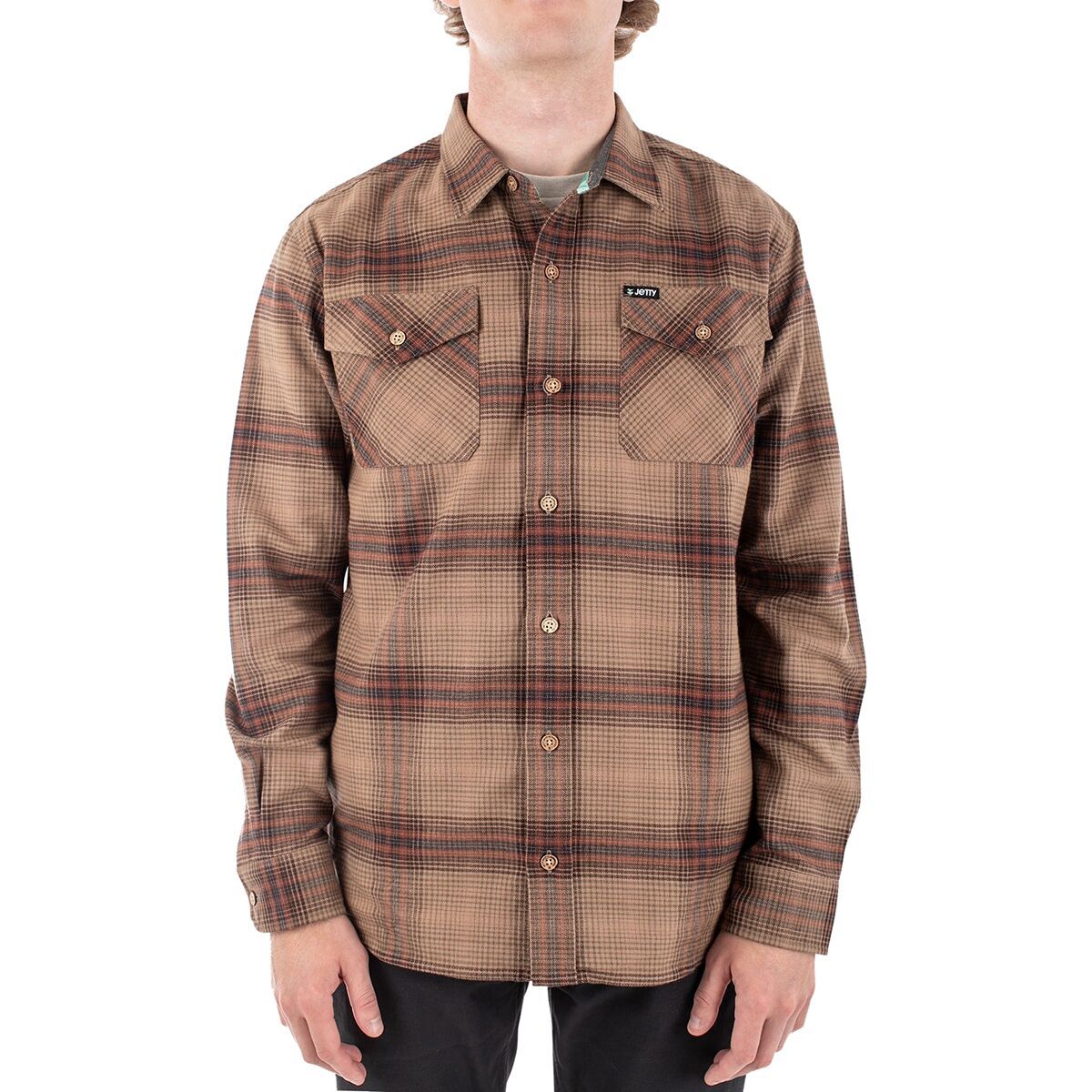 Jetty Men's Breaker Flannel Shirt in Tidal - Size: Medium