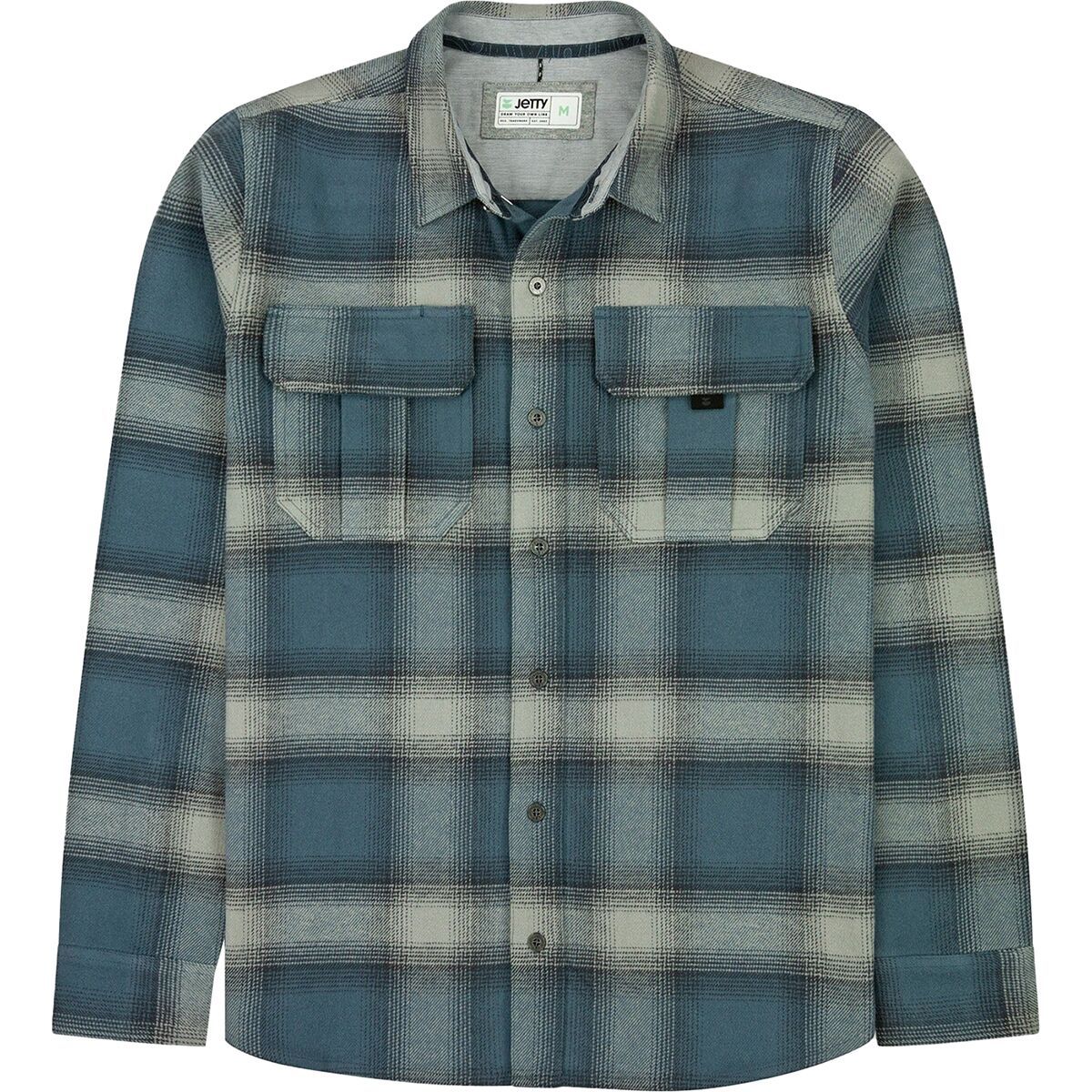 Jetty Men's Arbor Flannel Shirt in Grey - Size: Large