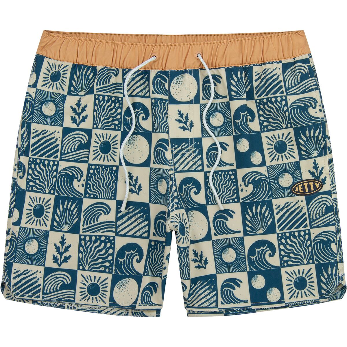 Jetty Men's Bayside Volley Short in Oyster Blue - Size: Medium