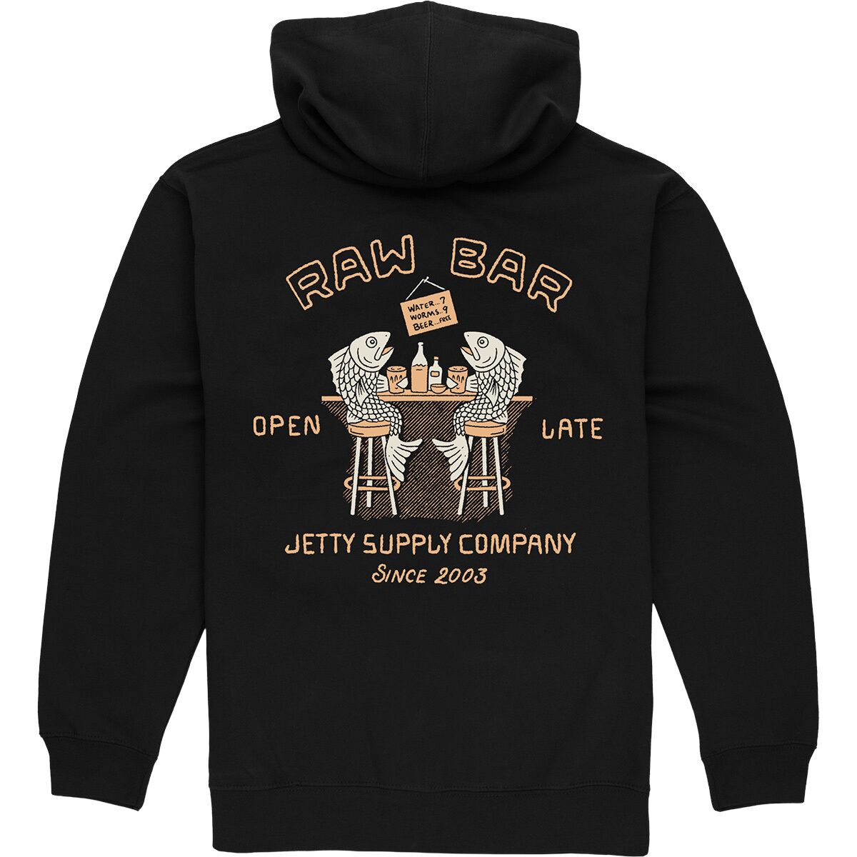 Jetty Jetty Men's Raw Bar Hoodie in Black - Size: XL - $50.96 at Steep and Cheap