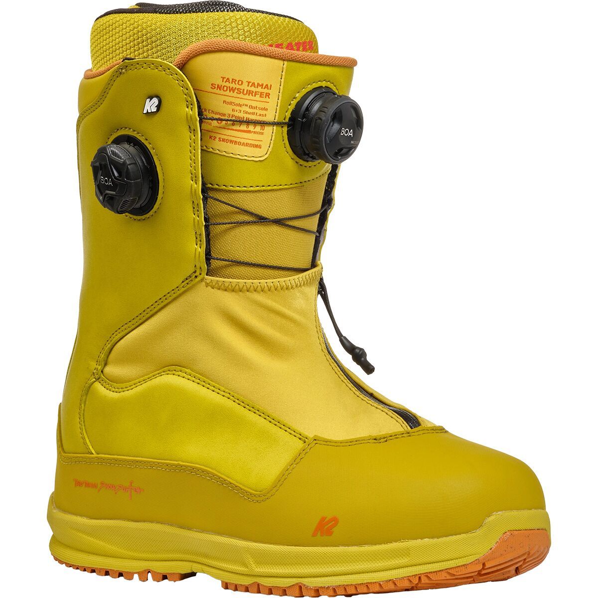K2 Men's Taro Tamai Snowsurfer Snowboard Boot - 2025 in Yellow - Size: 10