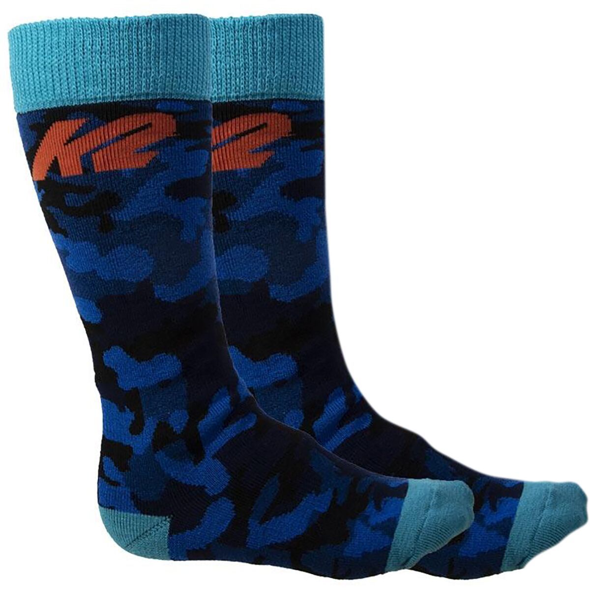 K2 All-Mountain Socks 2-Pack - Kids' in Blue / Black - Size: Medium