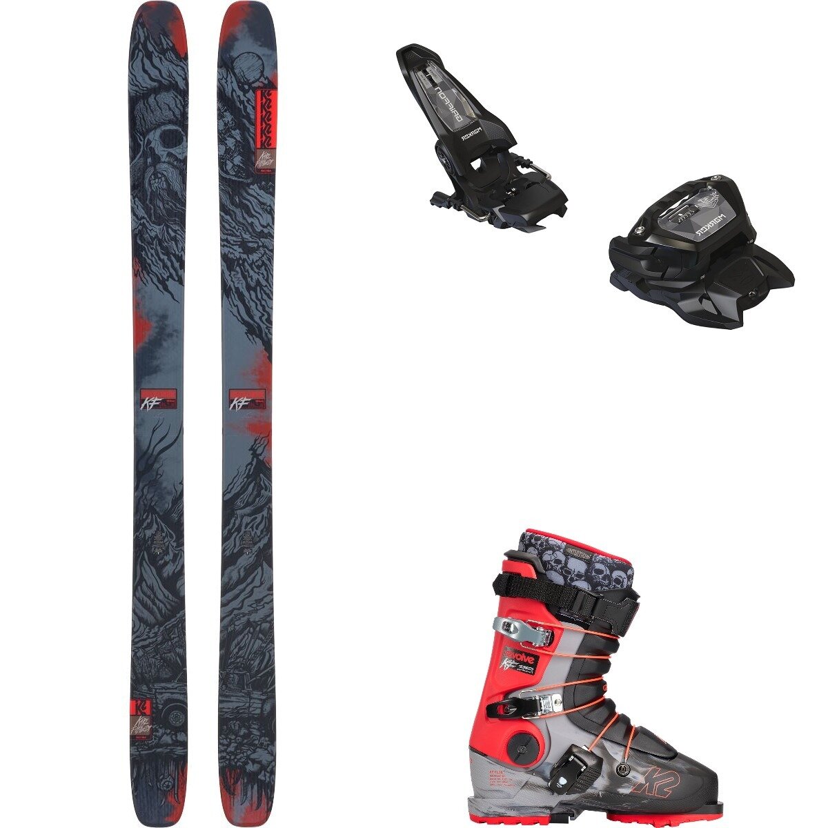K2 K2 Reckoner KF Ski + Griffon 13 ID + Revolve KF Boot - 2026 in Blk - Size: 172cm in 120mm in 25.5 - $1329.92 at Steep and Cheap