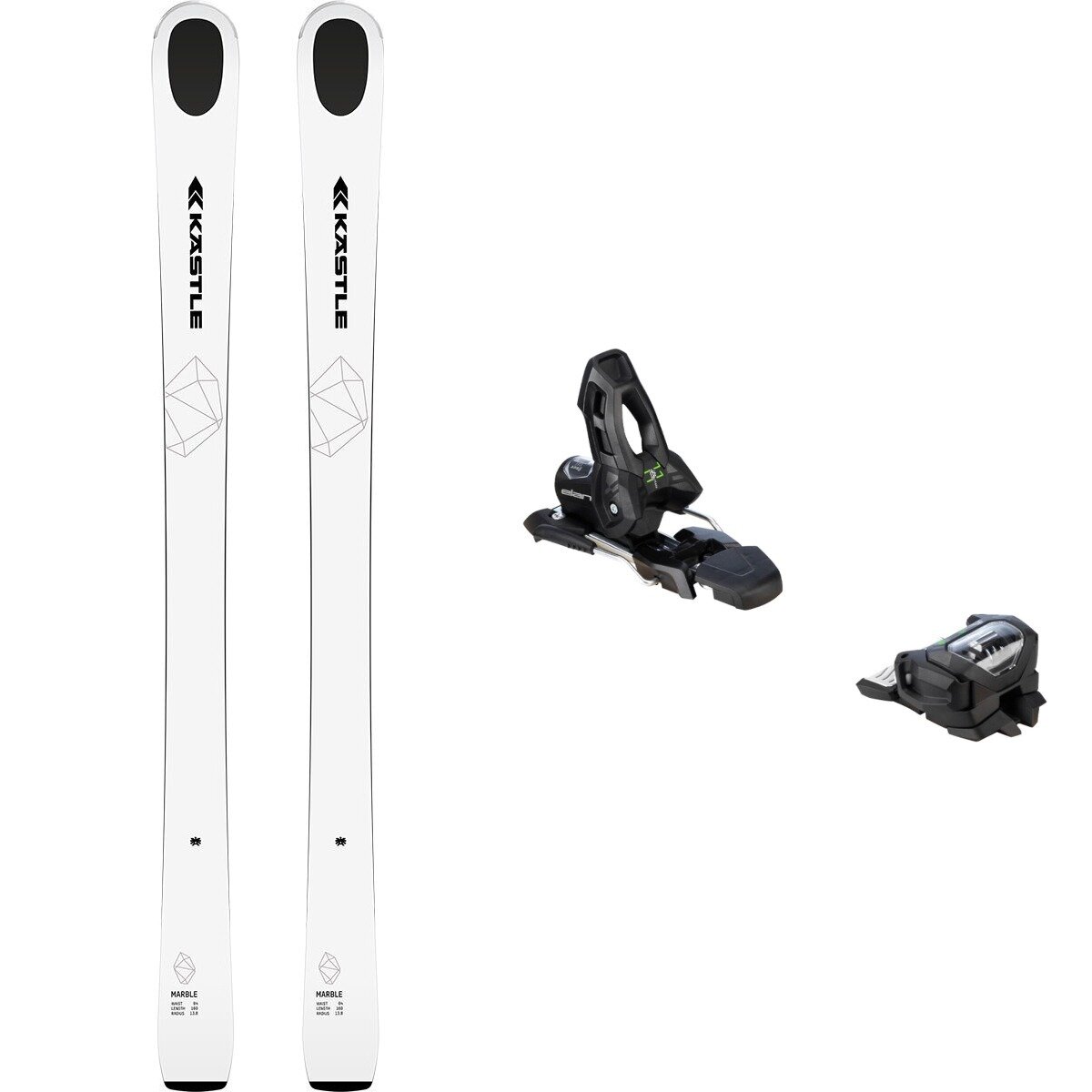 Kastle Kastle Marble 84 Ski + Attack 11 GW Binding - 2026 in Blk - Size: 160cm in 85mm in OS - $507.50 at Steep and Cheap