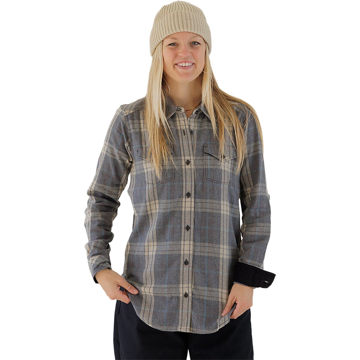 KAVU KAVU Women's Billie Jean Shirt in Grey Seas - Size: Small - $45.47 at Steep and Cheap
