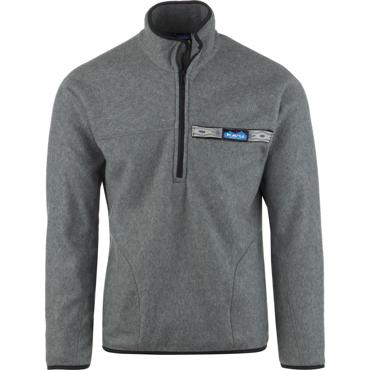 KAVU Men's Throwshirt Fleece Pullover - 1/2-Zip in Rose Block - Size: Large