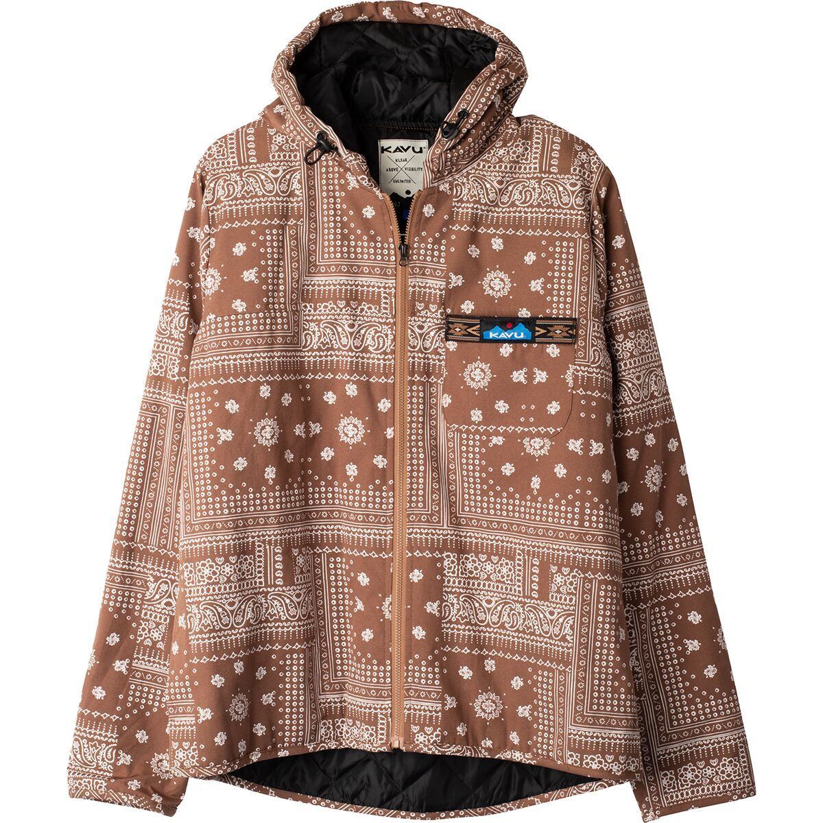 KAVU Women's Delmont Hooded Jacket in Tan Bandana - Size: XS