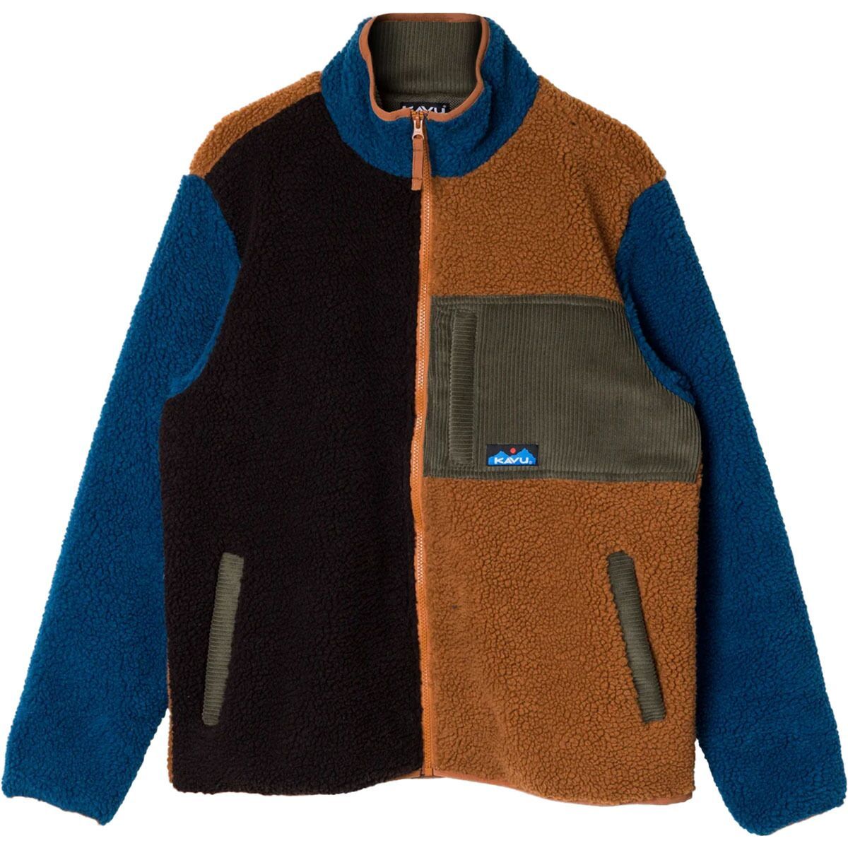 KAVU Men's Wayside Sherpa Fleece Jacket in Brine Bay - Size: XL